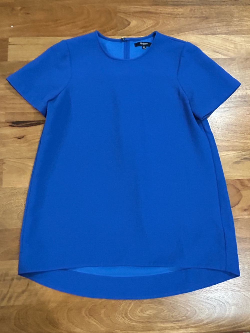 Madewell Royal Blue Short Sleeve Shift Blouse - Size XS